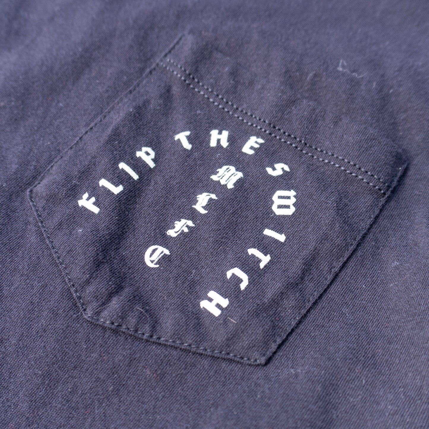 FLIP THE SWITCH TIGER 100% cotton super soft crewneck pocket t-shirt front & back screen print design