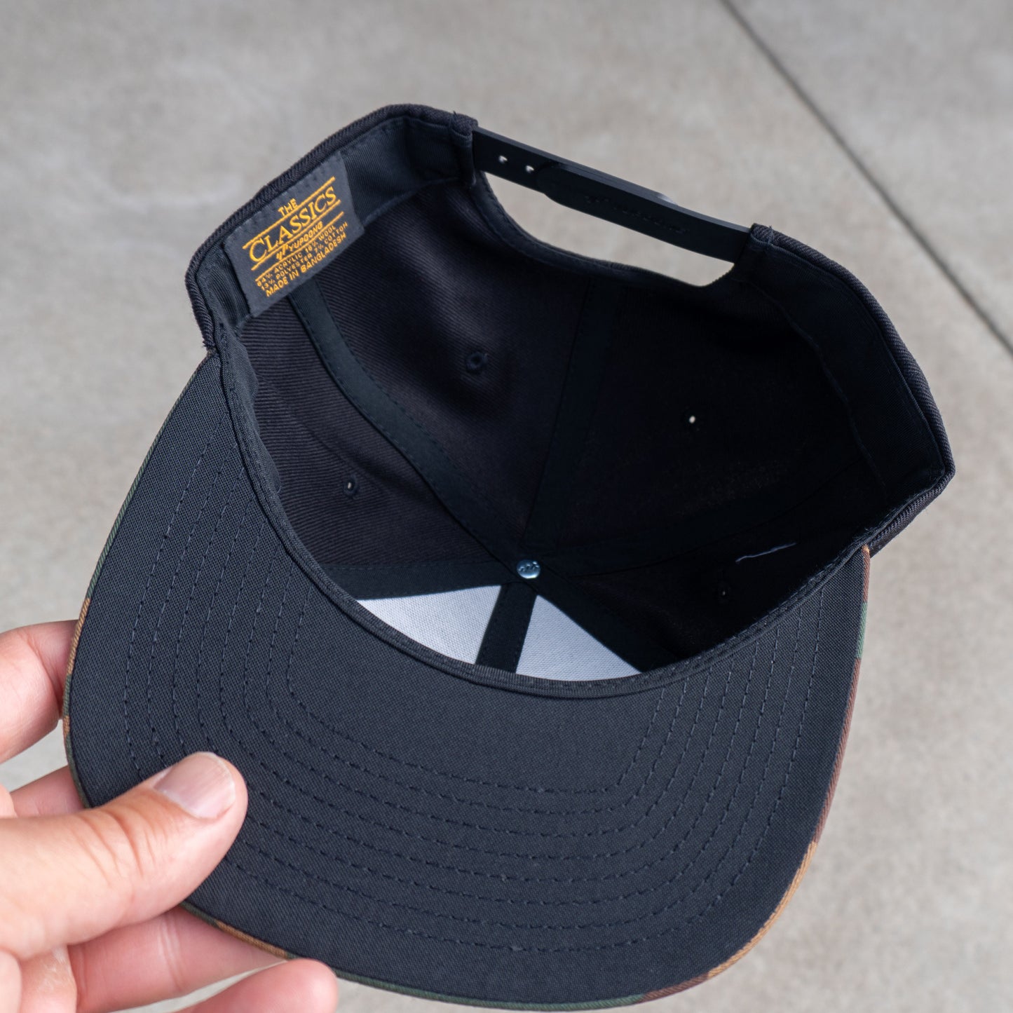 MLFC Custom Designed TIGER Embroidered Snapback Adjustable Cap BLACK W/CAMO LID