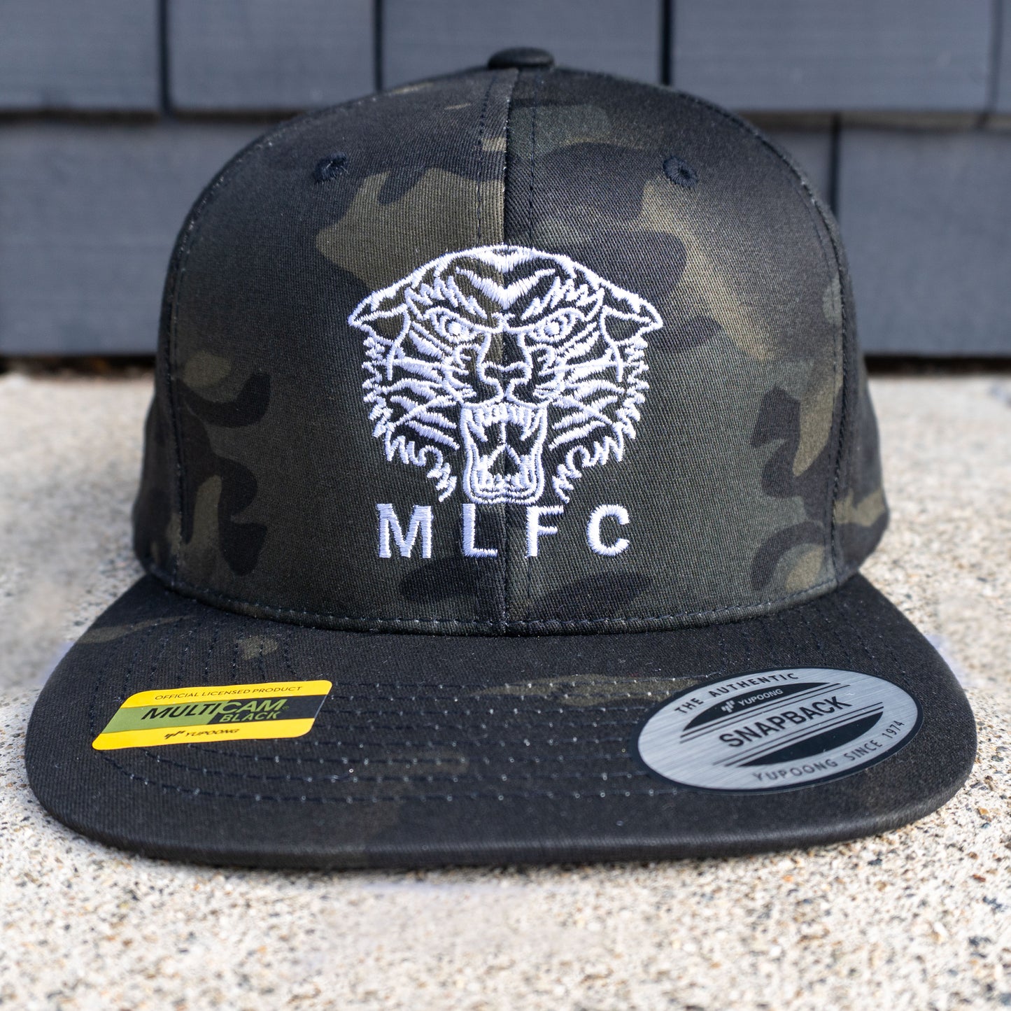 LIMITED EDITION MULTI CAMO MLFC CUSTOM DESIGNED TIGER Embroidered Snapback Adjustable Cap Black Camo