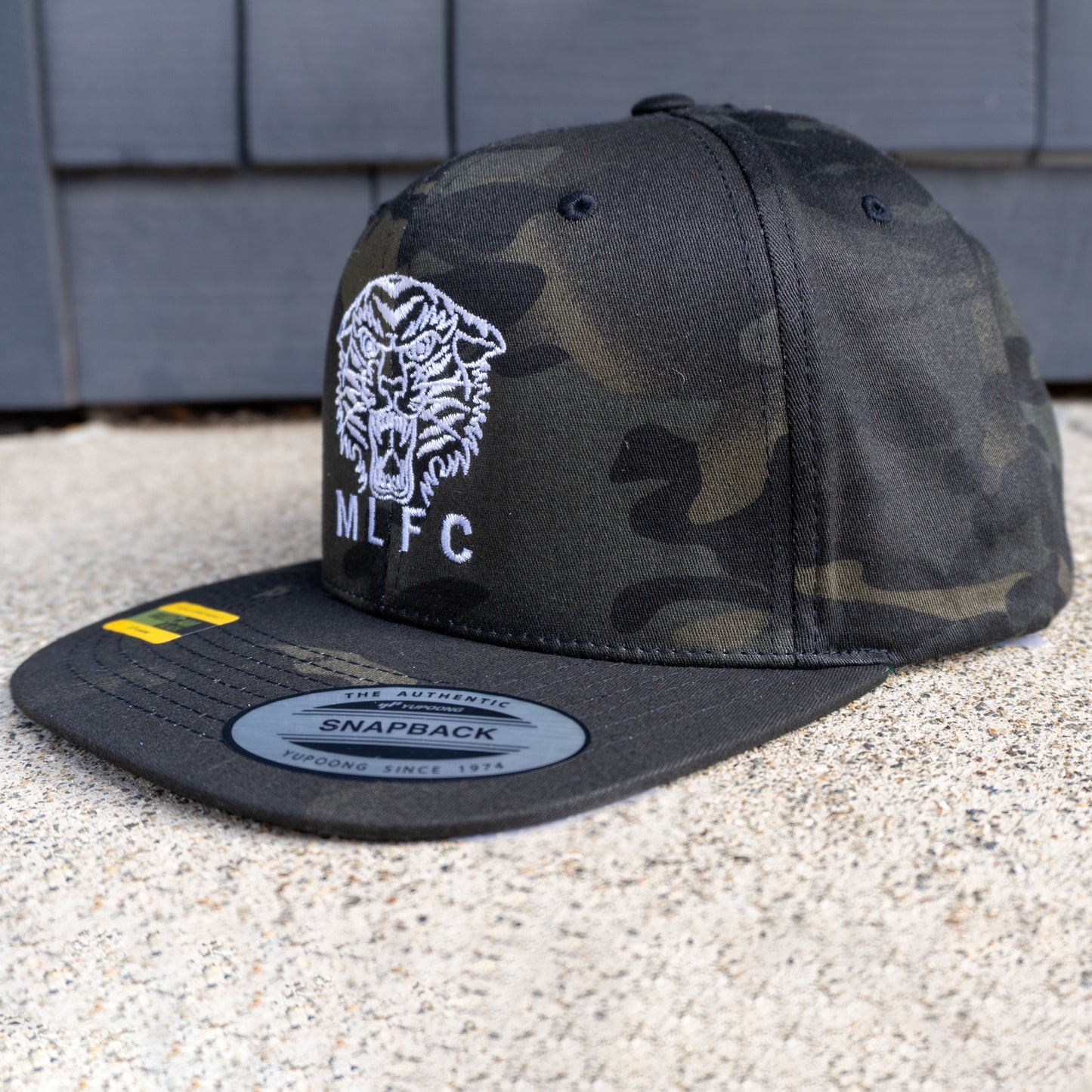 LIMITED EDITION MULTI CAMO MLFC CUSTOM DESIGNED TIGER Embroidered Snapback Adjustable Cap Black Camo