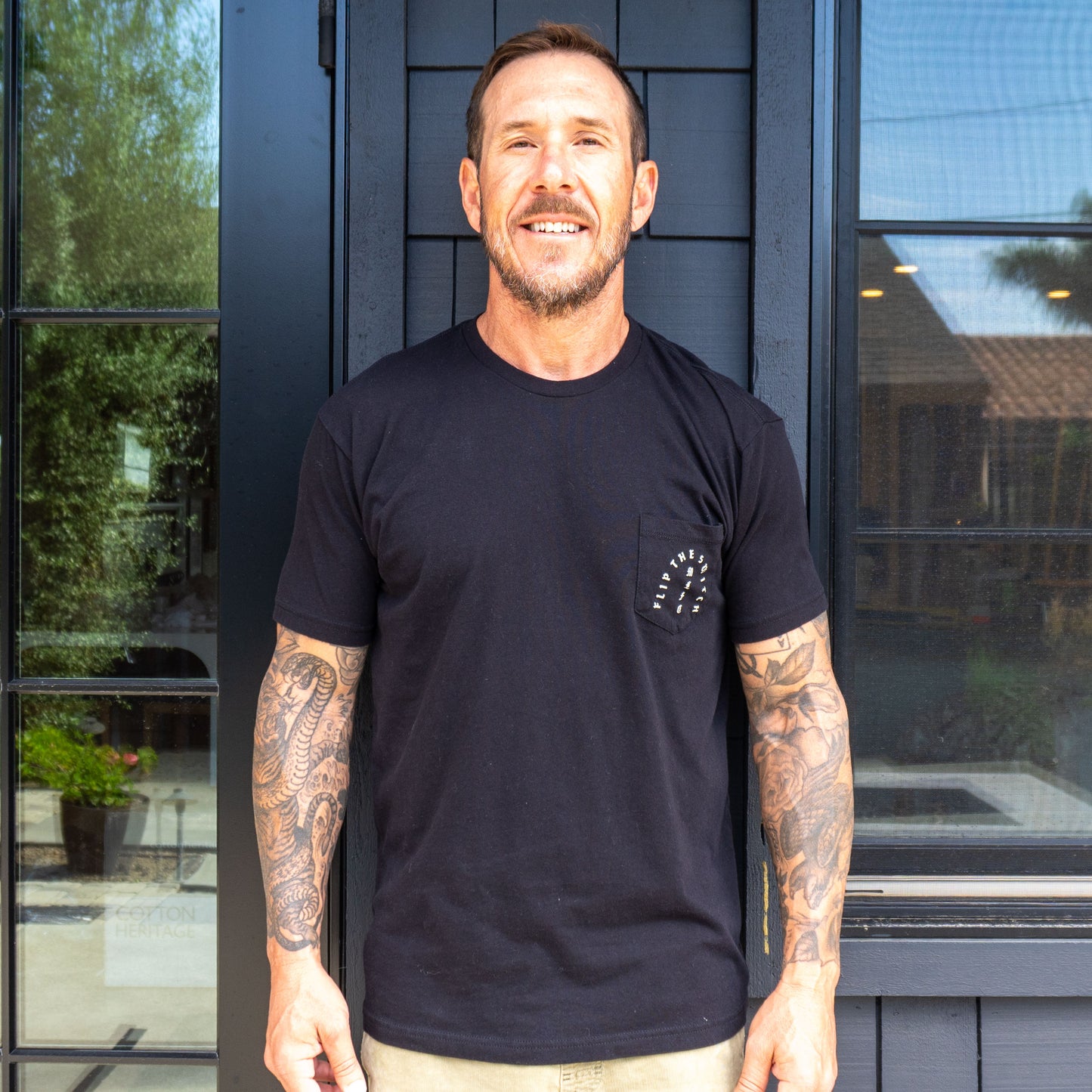 FIGHT FOR YOURSELF EAGLE 100% cotton super soft crewneck pocket t-shirt front & back screen print design