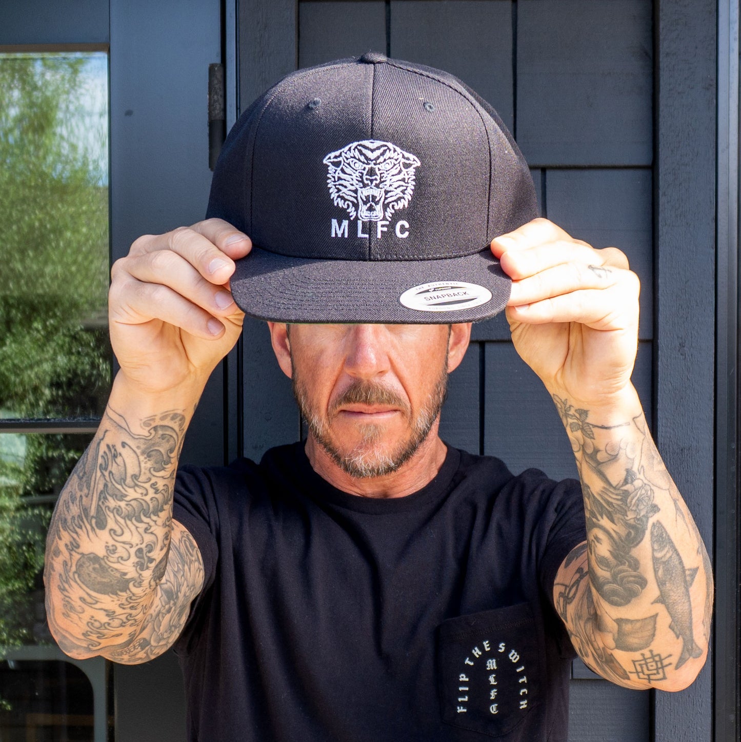 MLFC CUSTOM DESIGNED TIGER Embroidered Snapback Adjustable Cap BLACK