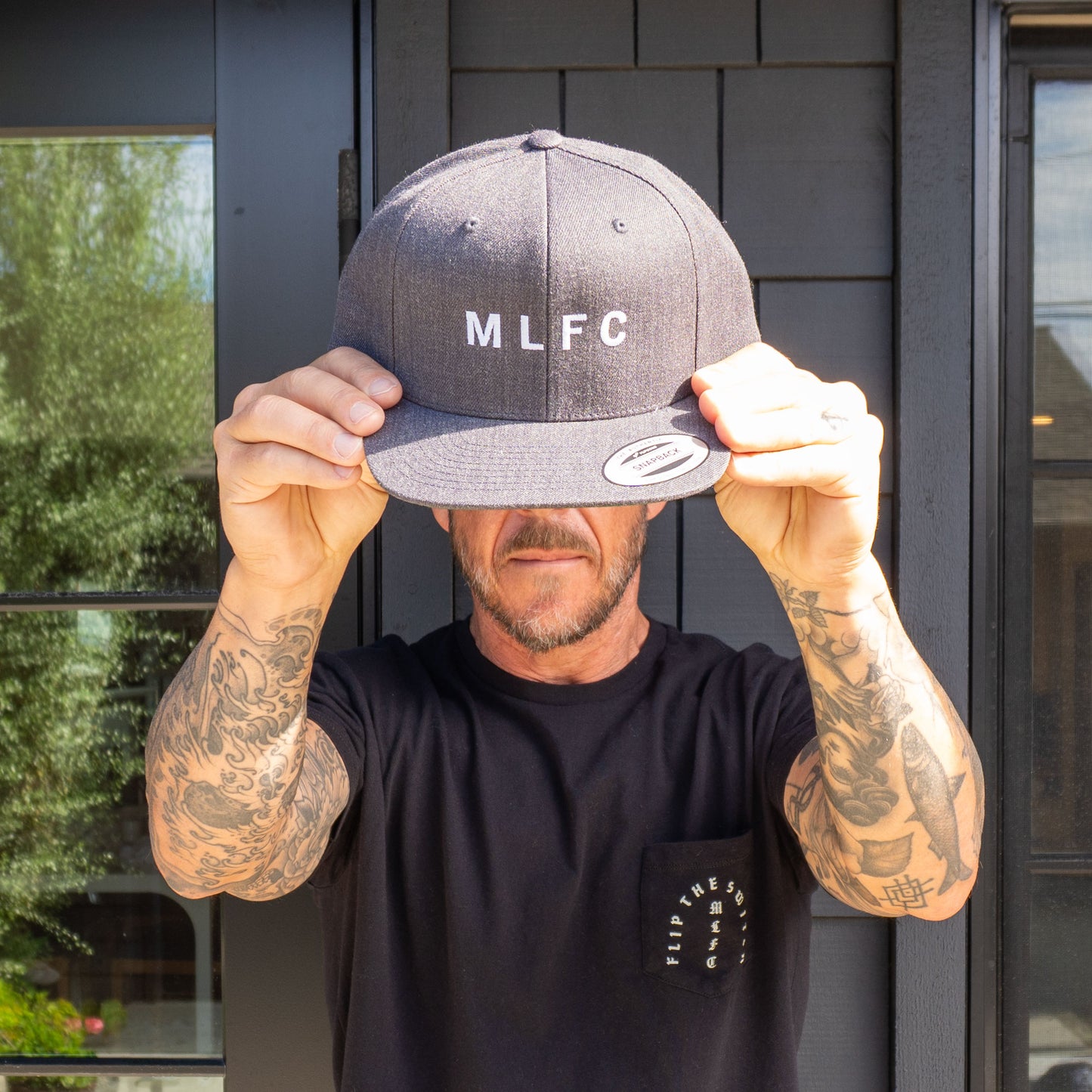 DARK HEATHER GRAY MLFC Embroidered Snapback Adjustable Cap