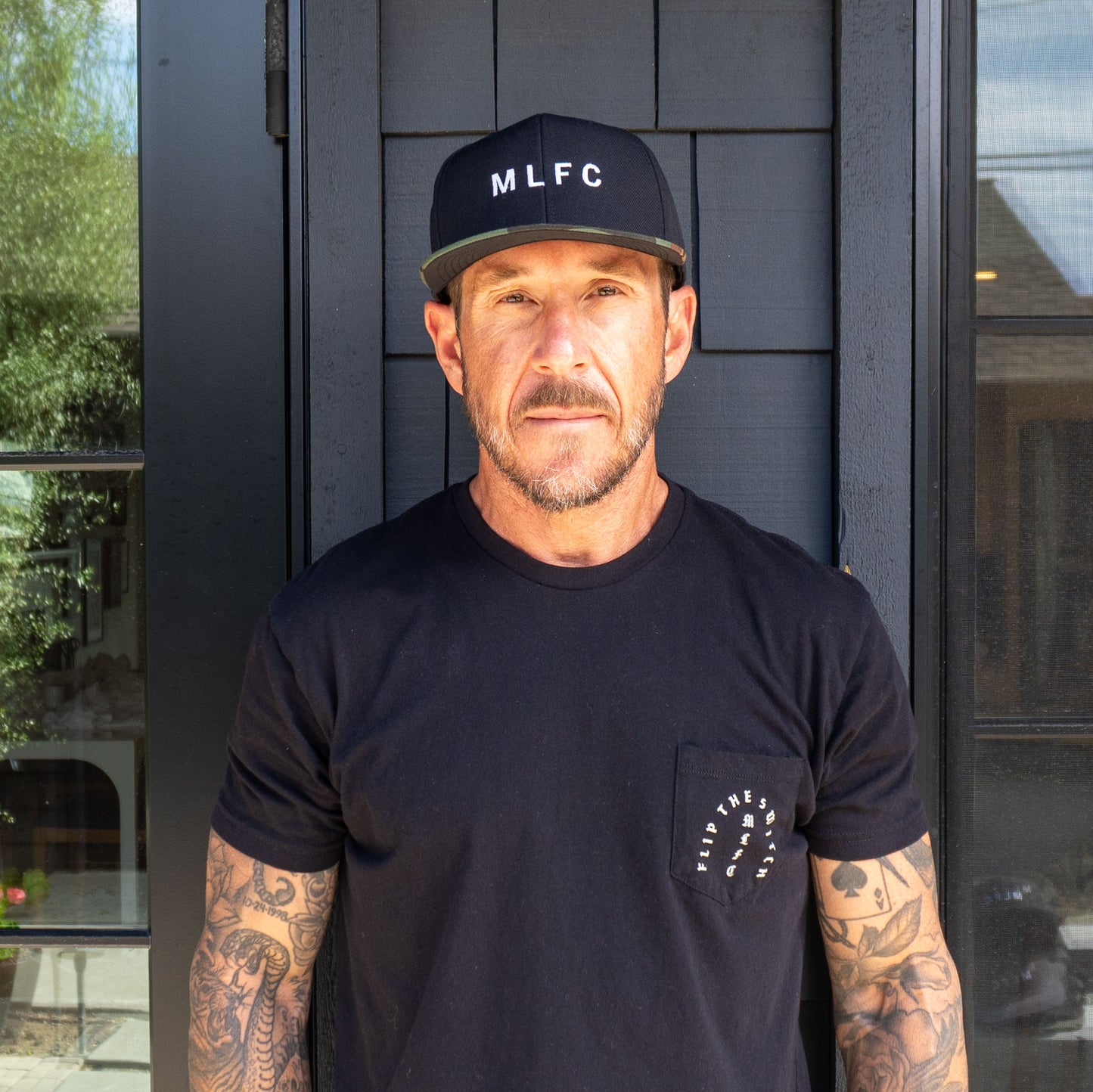 BLACK & CAMO MLFC Embroidered Snapback Adjustable Cap